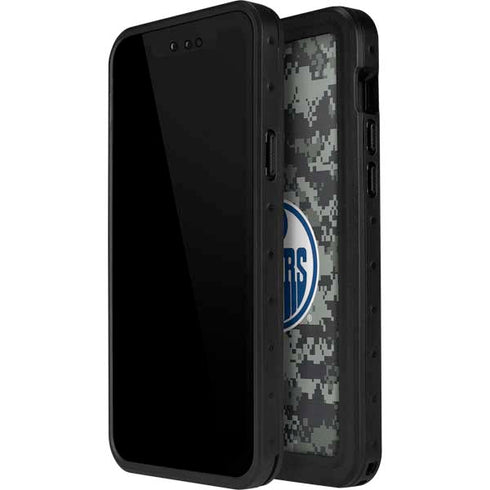 NHL Edmonton Oilers Camo iPhone 15 Plus Waterproof Case